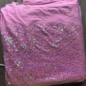Pink Sequin Stretch Spandex Fabric